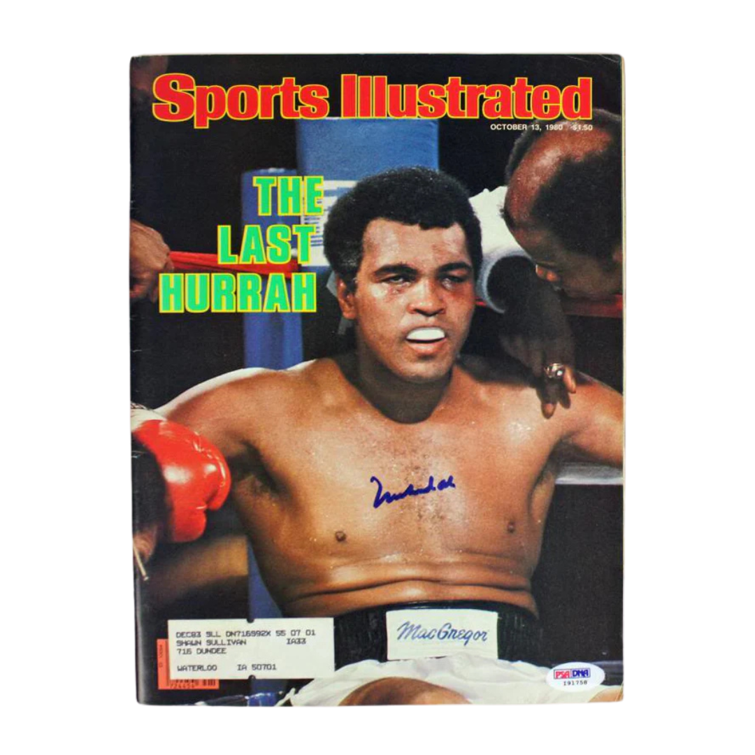 Muhammad Ali Signed 1980 Sports Illustrated Boxing Magazine with PSA COA